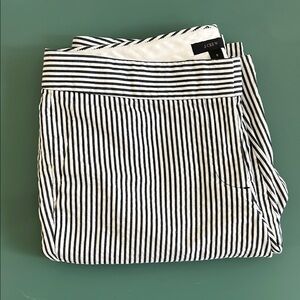 J. Crew Black and White Striped Capris